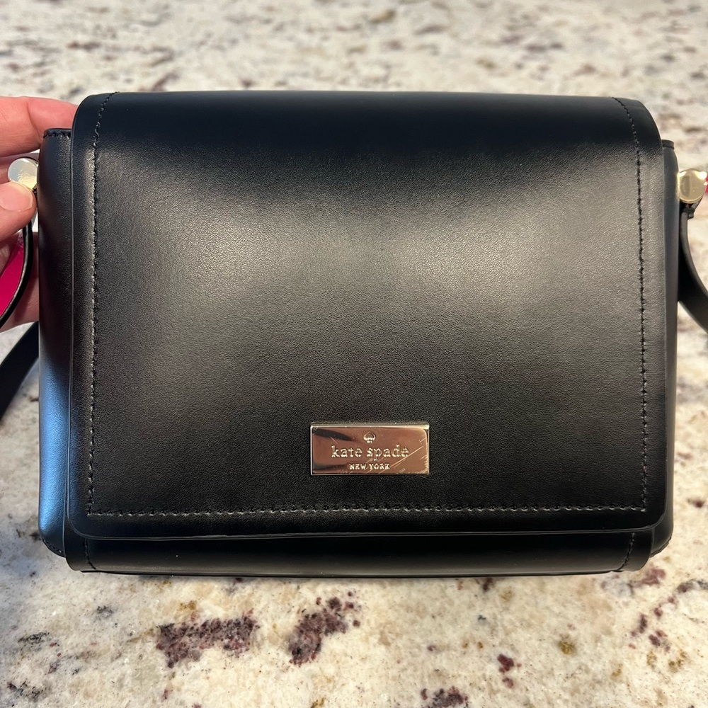 Kate Spade Black Crossbody Bag with Matte Finish